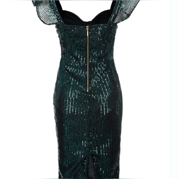 🌻Elegant Green Sequence Dress NWOT - Picture 2 of 7